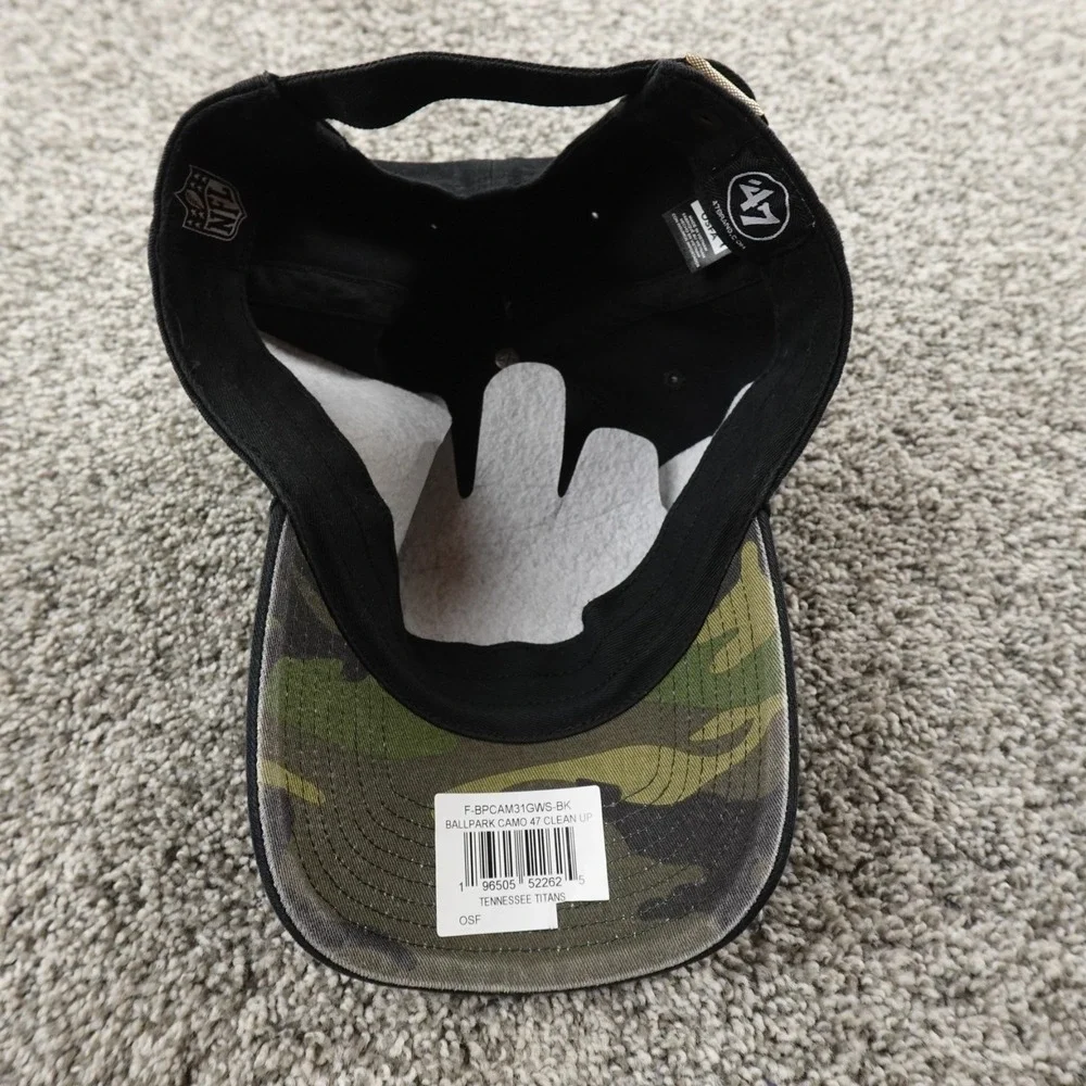 NEW Tennessee Titans Hat Cap Adjustable Strap Back Black‎ NFL Football '47 Mens